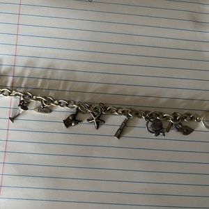 Silvertone charm bracelet